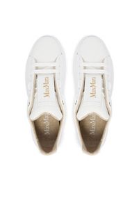 Max Mara Sneakersy Maxiv 2524766132650 Biały. Kolor: biały. Materiał: skóra