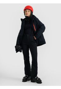 4f - 4F Spodnie narciarskie membrana 10000 damskie - czarne XXL. Stan: podwyższony. Kolor: czarny. Materiał: materiał. Wzór: gładki. Sezon: zima. Sport: narciarstwo #1