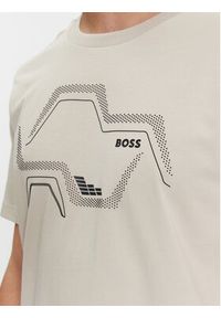 BOSS - Boss T-Shirt Tee 3 50506358 Beżowy Regular Fit. Kolor: beżowy. Materiał: bawełna #5