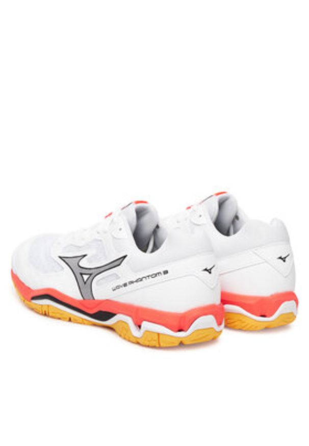 Mizuno Buty halowe Wave Phantom 3 X1GA2260 Biały. Kolor: biały. Materiał: skóra. Model: Mizuno Wave