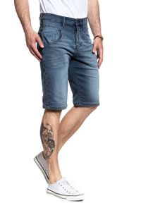 Mustang - SPODENKI MUSTANG Denim Bermuda DENIM BLUE 1007591 5000 683. Materiał: denim