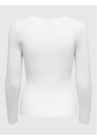 only - ONLY Bluzka Perla 15272748 Biały Slim Fit. Kolor: biały. Materiał: syntetyk #6