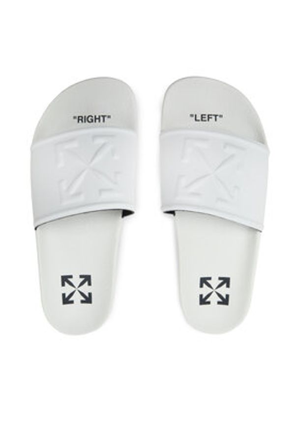 OFF-WHITE - Off-White Klapki OWIC006S22MAT0010100 Biały. Kolor: biały