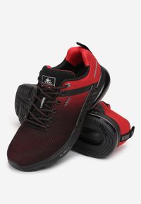 Born2be - Czarno-Czerwone Sznurowane Buty Sportowe przed Kostkę na Płaskiej Podeszwie Skylor. Okazja: na co dzień. Wysokość cholewki: przed kostkę. Kolor: czarny. Obcas: na płaskiej podeszwie. Sport: fitness #2