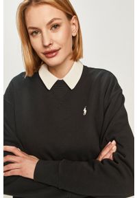 Polo Ralph Lauren bluza. Okazja: na co dzień. Typ kołnierza: polo. Kolor: czarny. Styl: casual #5