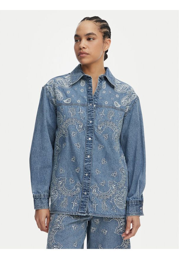 Liu Jo Koszula jeansowa UA6145 D0313 Niebieski Regular Fit. Kolor: niebieski. Materiał: bawełna