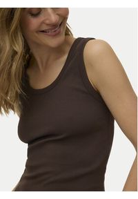 Vero Moda Top Chloe 10344951 Brązowy ciemny Relaxed Fit. Kolor: brązowy. Materiał: bawełna #3