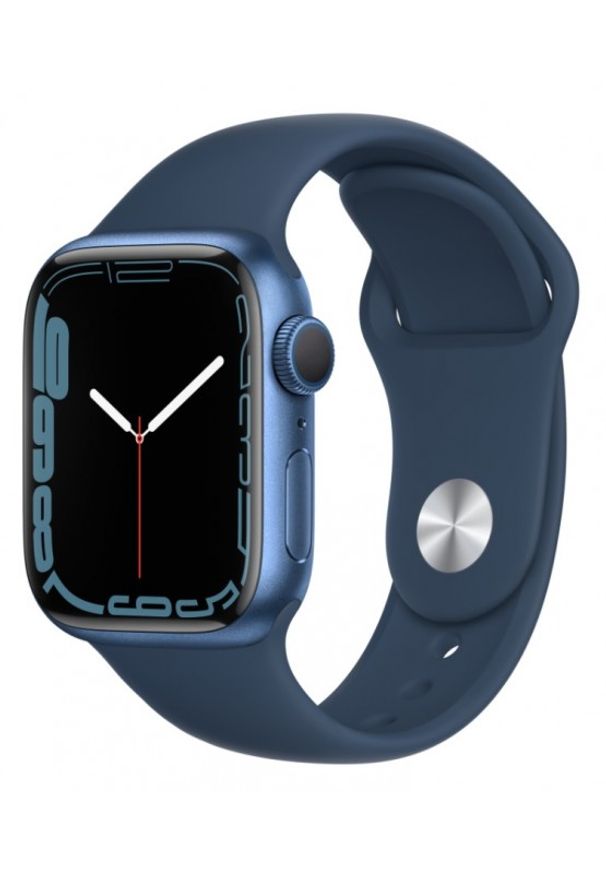APPLE - Smartwatch Apple Watch 7 GPS 41mm aluminium, niebieski | błękitna toń pasek sportowy. Rodzaj zegarka: smartwatch. Kolor: niebieski. Styl: sportowy
