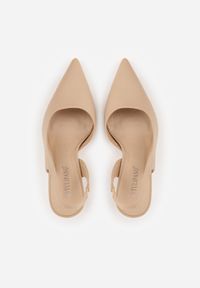 Born2be - Beżowe Sandały na Szpilce z Odkrytą Piętą Rhedeia. Okazja: na co dzień. Kolor: beżowy. Materiał: jeans. Obcas: na szpilce. Styl: casual, elegancki #3