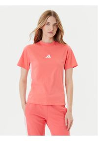 Adidas - adidas T-Shirt Essentials 3-Stripes KE4377 Koralowy Regular Fit. Kolor: pomarańczowy. Materiał: bawełna