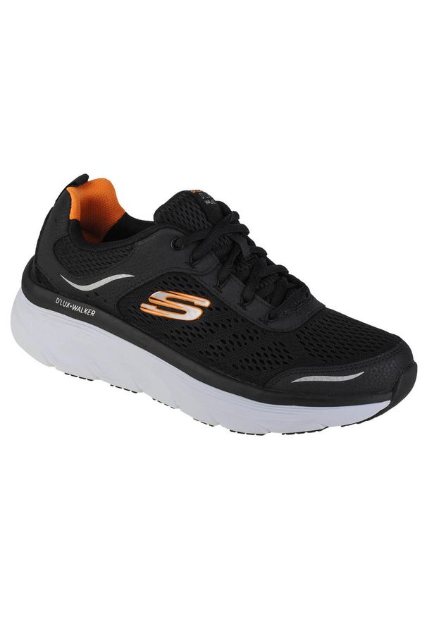skechers - Buty sportowe Sneakersy męskie, Skechers D'Lux Walker. Kolor: pomarańczowy, czarny, wielokolorowy. Sport: turystyka piesza
