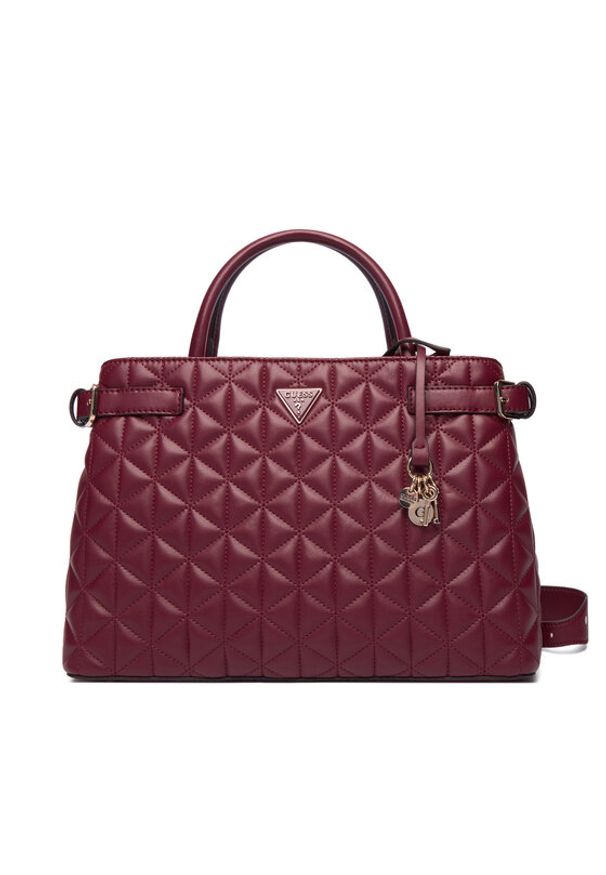 Guess Torebka Paisleigh HWQG98 83060 Bordowy. Kolor: czerwony. Materiał: skórzane