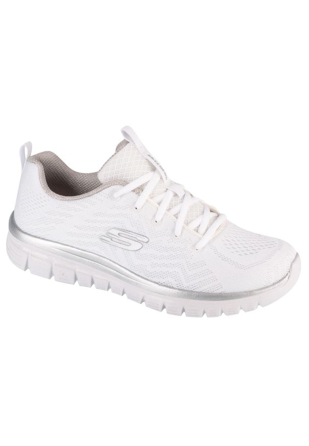 skechers - Buty do chodzenia damskie Skechers Get Connect. Zapięcie: sznurówki. Kolor: beżowy, biały. Materiał: materiał. Szerokość cholewki: normalna. Model: Skechers Sport. Sport: turystyka piesza