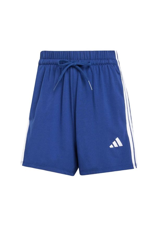 Adidas - Szorty Essentials 3-Stripes Cotton. Kolor: biały, wielokolorowy, niebieski. Materiał: bawełna
