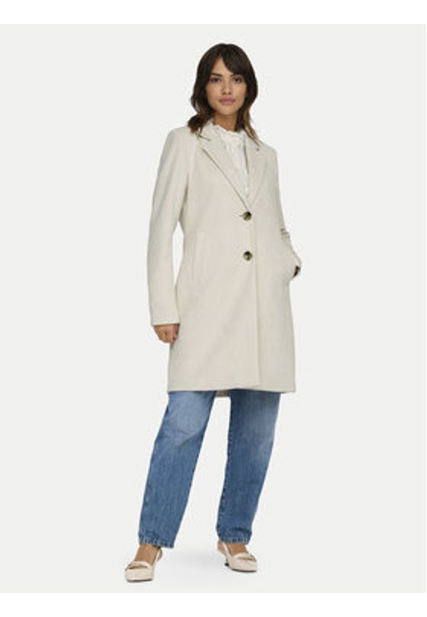 only - ONLY Płaszcz przejściowy Diane 15336518 Beżowy Regular Fit. Kolor: beżowy. Materiał: skóra