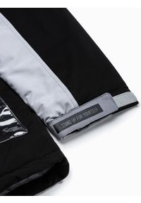 Ombre Clothing - Kurtka męska C460 - czarna - XXL. Kolor: czarny. Materiał: poliester #5