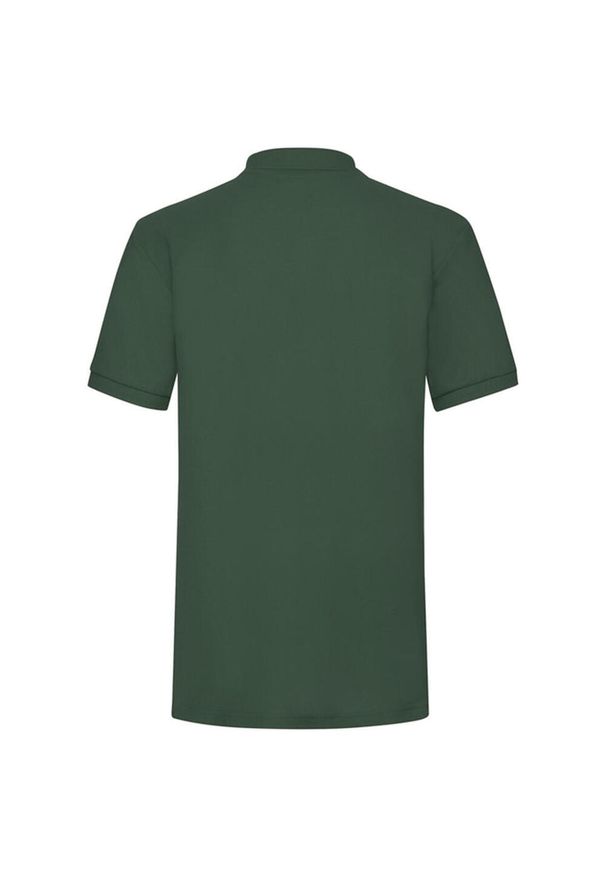FRUIT OF THE LOOM - Męska Koszulka Polo O Wysokiej Gramaturze. Typ kołnierza: polo. Kolor: zielony