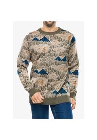 KAVU - Sweter męski Kavu Highline. Kolor: zielony
