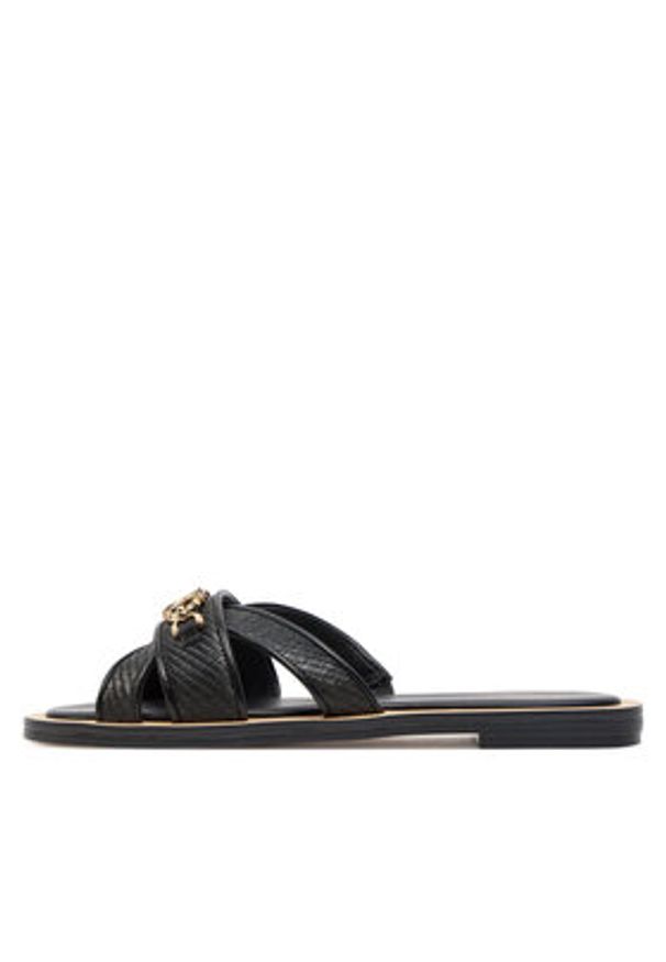MICHAEL Michael Kors Klapki Tiffanie Flat Slide 40S4TFFS1D Czarny. Kolor: czarny. Materiał: skóra