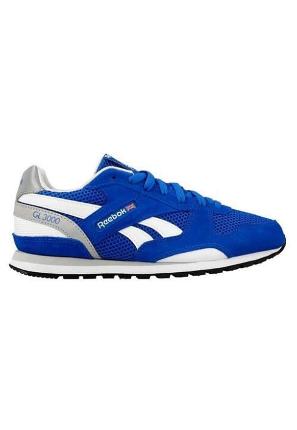 Buty do chodzenia dla dzieci Reebok GL 3000. Zapięcie: sznurówki. Kolor: wielokolorowy, niebieski, szary. Materiał: tkanina, materiał, skóra, syntetyk. Szerokość cholewki: normalna. Sport: turystyka piesza