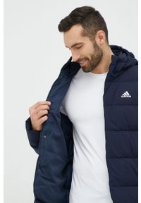 Adidas - adidas kurtka puchowa męska kolor granatowy zimowa. Kolor: niebieski. Materiał: puch. Sezon: zima #5