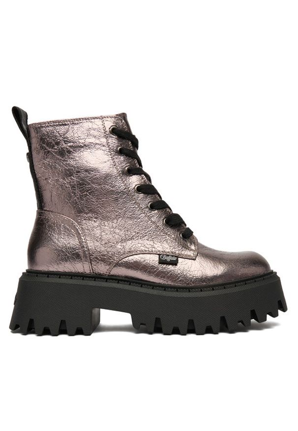 Buffalo Trzewiki Aspen Lace Up Mid 1622596 Srebrny. Kolor: srebrny. Materiał: skóra