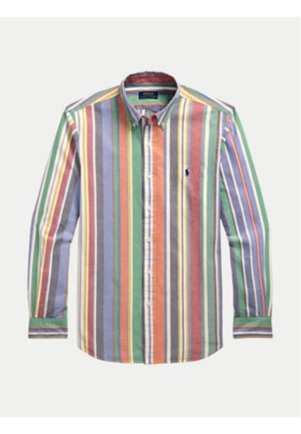 Polo Ralph Lauren Koszula 710968964001 Kolorowy Custom Fit. Typ kołnierza: polo. Materiał: bawełna. Wzór: kolorowy