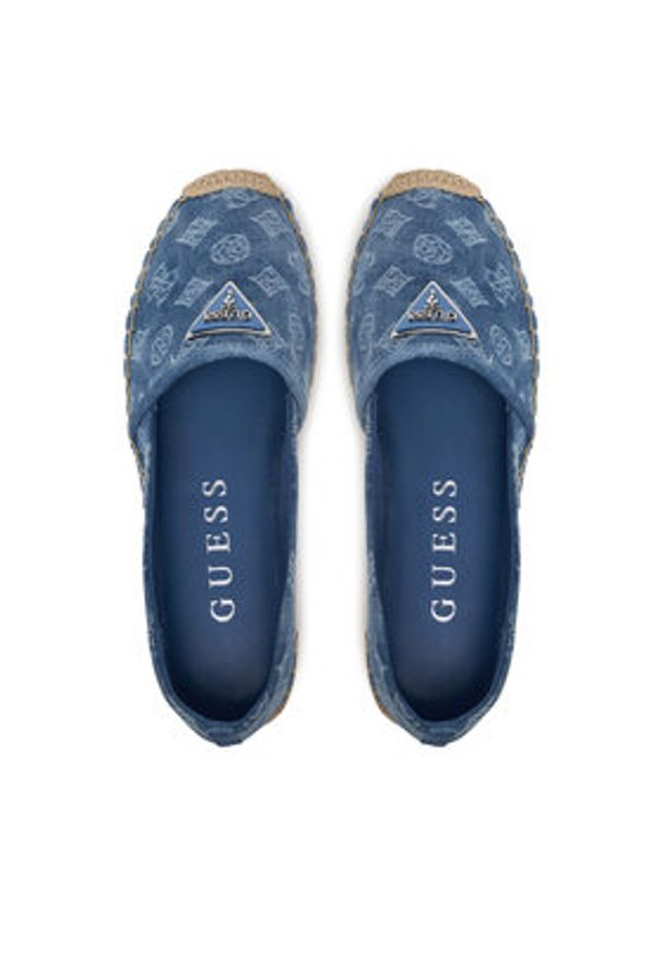 Guess Espadryle FLJDNN DEN14 Niebieski. Kolor: niebieski. Materiał: materiał
