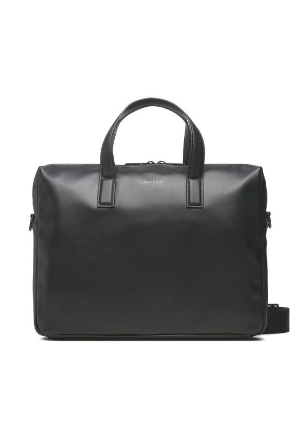 Calvin Klein Torba na laptopa Ck Must Laptop Bag Smo K50K510531 Czarny. Kolor: czarny. Materiał: skóra