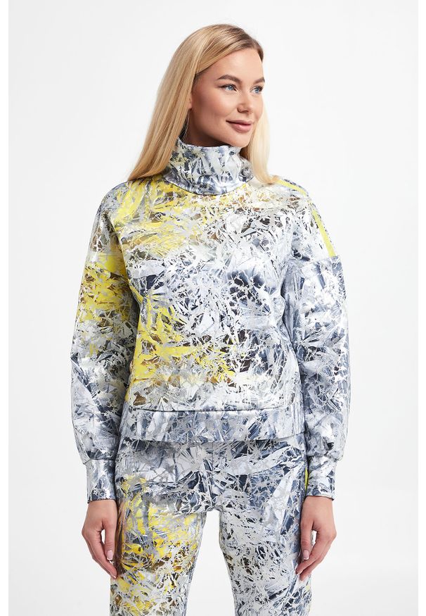 Sportalm - Bluza dresowa damska Rushing SPORTALM. Typ kołnierza: golf. Materiał: dresówka. Długość rękawa: długi rękaw. Długość: długie. Wzór: geometria, kolorowy