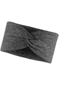 Buff - Opaska z wełną merino BUFF Merino FLeece Headband Solid. Kolor: szary. Materiał: wełna. Styl: sportowy #1