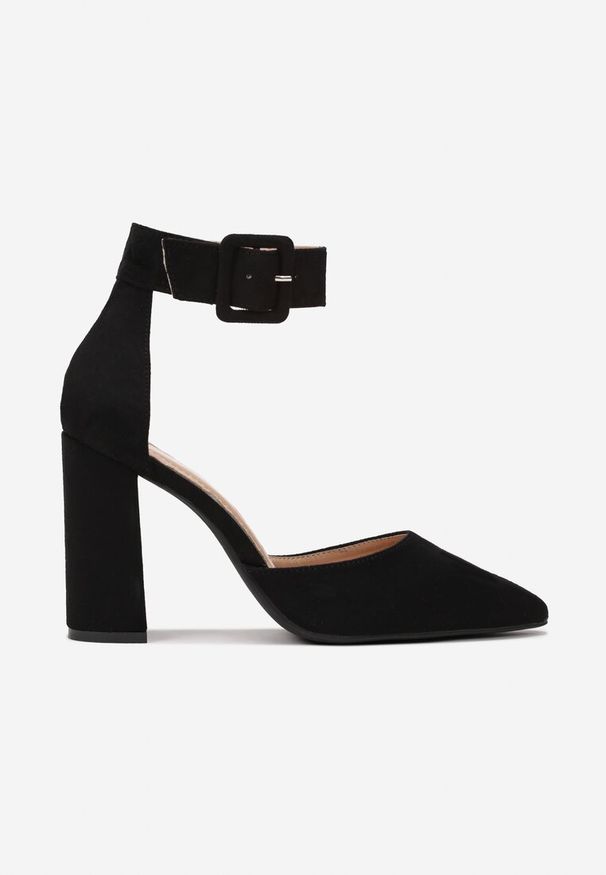 Renee - Czarne Czółenka Makki. Zapięcie: pasek. Kolor: czarny. Obcas: na obcasie. Styl: elegancki. Wysokość obcasa: średni