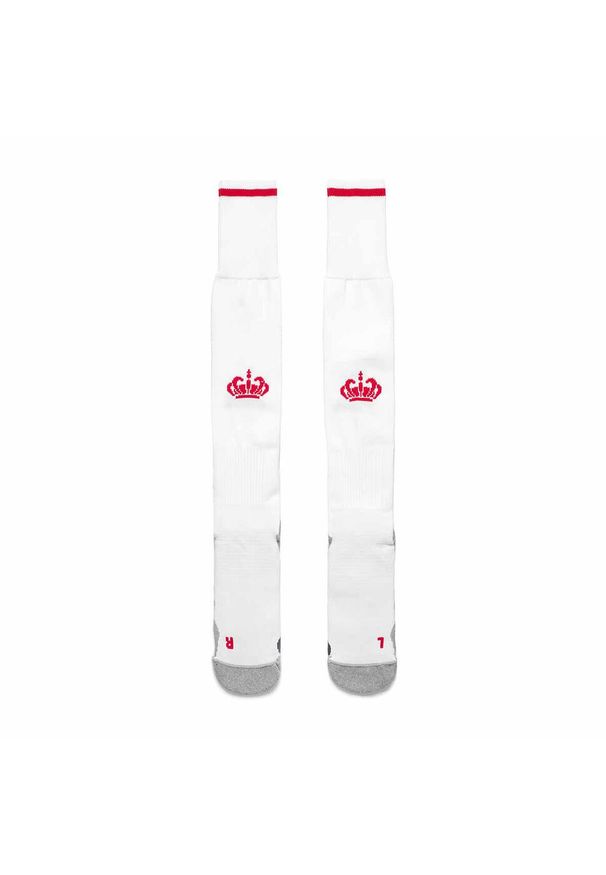 Kappa - Skarpetki AS Monaco Kombat Spark Pro 2024/25. Kolor: czerwony, biały, wielokolorowy. Sport: piłka nożna
