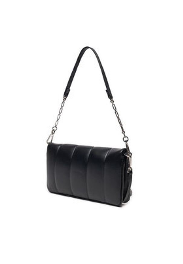 Calvin Klein Torebka Line Quilt Shoulder Bag K60K612787 Czarny. Kolor: czarny. Materiał: skórzane