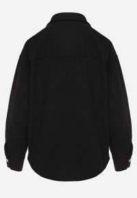 Renee - Czarna Jeansowa Kurtka Koszulowa z Bawełny z Kieszeniami Desreta. Kolor: czarny. Materiał: jeans, bawełna #5