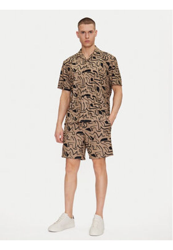 Only & Sons Koszula Kari 22033511 Beżowy Relaxed Fit. Kolor: beżowy. Materiał: syntetyk