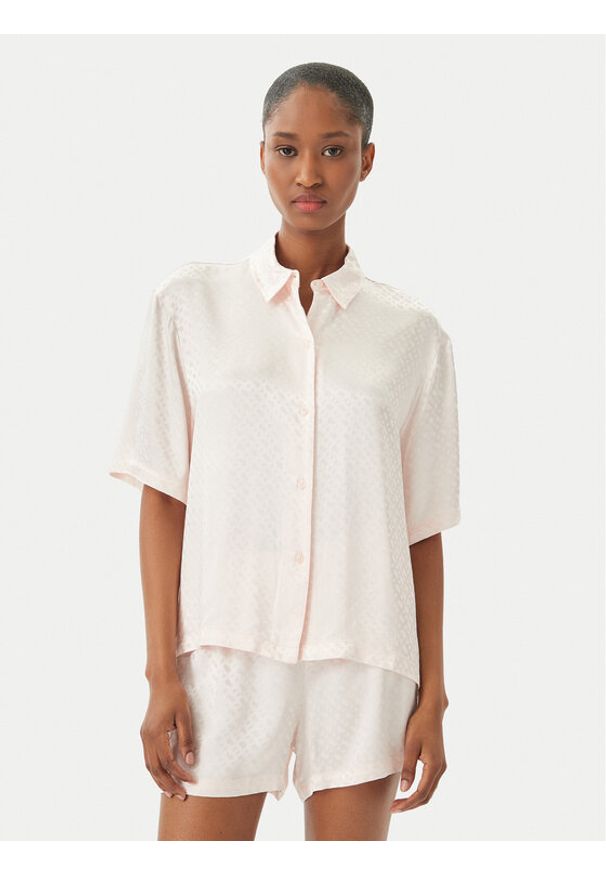 Hugo - HUGO Koszulka piżamowa Style B 50561023 Różowy jasny Oversize. Kolor: różowy. Materiał: wiskoza