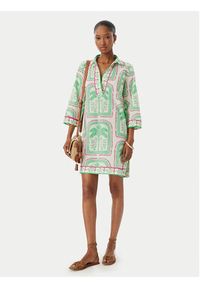 LOLA CASADEMUNT Sukienka letnia LS2616074 Kremowy Regular Fit. Kolor: kremowy. Materiał: bawełna. Sezon: lato #5