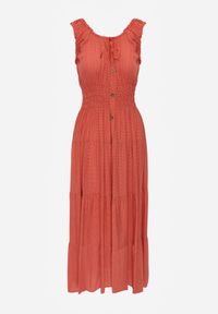 Renee - Czerwona Sukienka Kilroy. Kolor: czerwony. Długość rękawa: bez rękawów. Sezon: lato. Typ sukienki: rozkloszowane. Styl: boho. Długość: maxi #3