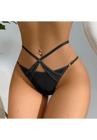 Intica - Majtki damskie z elastyczną gumką Ankie. Kolor: czerwony. Materiał: materiał, skóra. Długość: długie #3