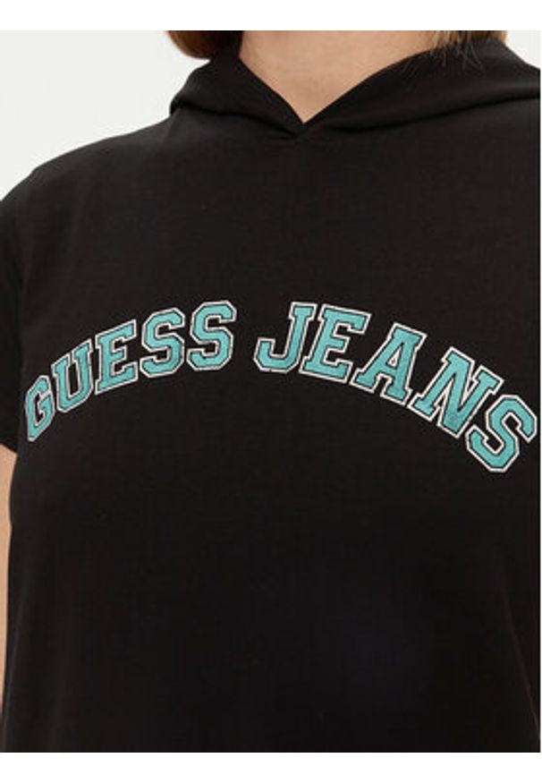 Guess T-Shirt W5GP28 J1314 Czarny Regular Fit. Kolor: czarny. Materiał: bawełna
