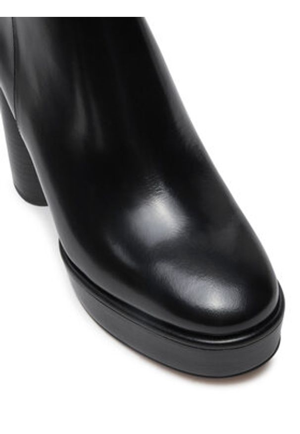 MICHAEL Michael Kors Botki Carlisle Leather Platform Boot 40F4CLME1L Czarny. Kolor: czarny. Materiał: skóra. Obcas: na platformie