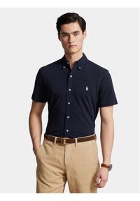 Polo Ralph Lauren Koszula 710798291001 Granatowy Slim Fit. Typ kołnierza: polo. Kolor: niebieski. Materiał: bawełna
