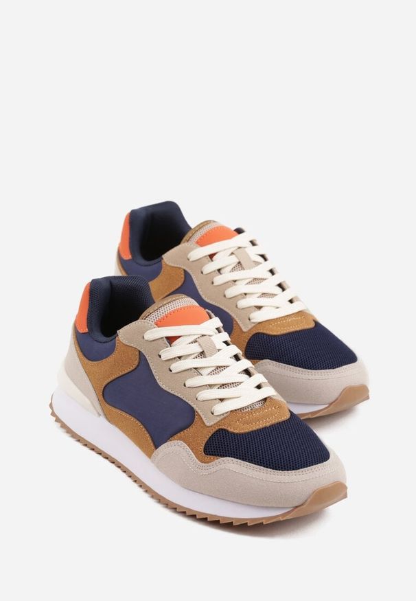 Born2be - Szare Casualowe Buty Sportowe Typu Sneakersy Glorelle. Okazja: na co dzień. Zapięcie: sznurówki. Kolor: szary. Materiał: jeans