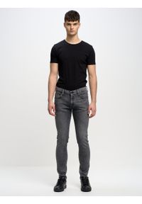 Big-Star - Spodnie jeans męskie skinny Deric 993. Okazja: na co dzień. Kolor: czarny. Styl: casual #3