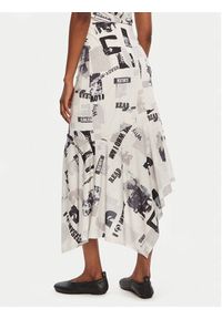 Desigual Spódnica midi Breaking News 25WWFK07 Biały Regular Fit. Kolor: biały. Materiał: syntetyk