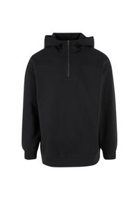 Zapinana na zamek bluza z kapturem i stójką Urban Classics. Typ kołnierza: kaptur, kołnierzyk stójkowy. Kolor: czarny. Materiał: poliester, bawełna #1