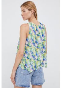 DKNY - Dkny bluzka damska wzorzysta. Okazja: na co dzień. Materiał: tkanina. Długość rękawa: na ramiączkach. Styl: casual #4