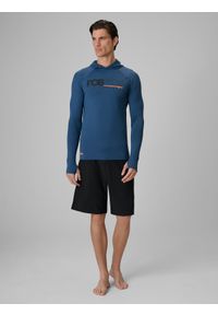 4f - 4F Longsleeve do pływania i sportów wodnych z filtrem UPF50+ męski - granatowy XXL. Typ kołnierza: kaptur. Kolor: niebieski. Materiał: skóra, materiał. Długość rękawa: długi rękaw. Sezon: lato. Sport: pływanie, żeglarstwo #2