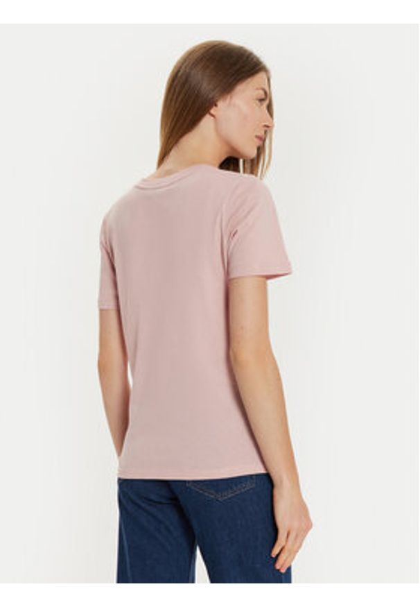 TOMMY HILFIGER - Tommy Hilfiger T-Shirt WW0WW40276 Różowy Regular Fit. Kolor: różowy. Materiał: bawełna
